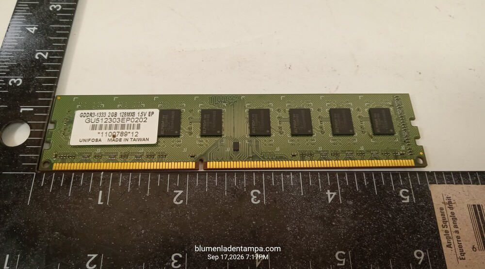 Unifosa 2GB DDR3-1333 PC3-10600 Desktop RAM Module GU512303EP0202